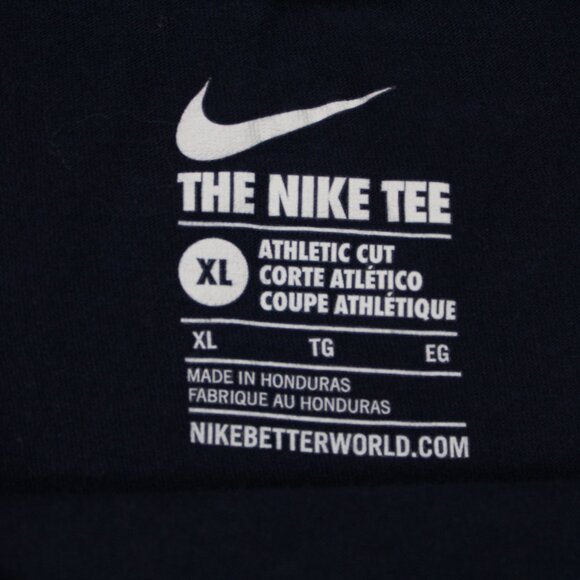 Nike NE Patriots Shirt Mens XL Blue Athletic Cut Cotton NFL Long Sleeve Pullover - Picture 7 of 13